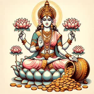 Divine Feminine Wealth & Prosperity | Traditional Indian Art