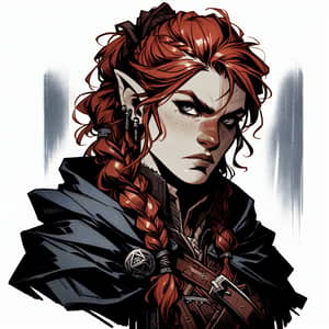 Female Dwarf Rogue with Western Features | Fantasy Illustration