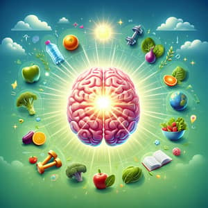 Vibrant Brain Health | Mental & Physical Wellness Symbols