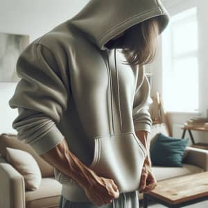 Casual Slim Person in Loose Hoodie - Relaxed Vibe