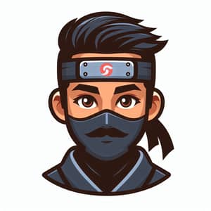 Hispanic Ninja Manga Drawing | Brown Skin, Short Hair, Mustache