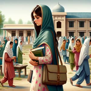 Rural Pakistani School Scene: Ethnically Diverse Students and Dropout Girl