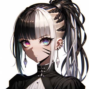 Black Dreadlocks Anime Girl with Captivating Eyes