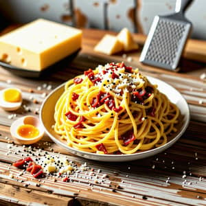 Spaghetti alla Carbonara: A Rustic Italian Comfort Food Delight