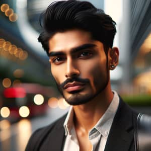 Stylish South Asian Man Headshot | Urban Portrait Photography