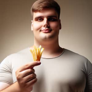 Largest Person Enjoying Golden French Fry | Snack Lover