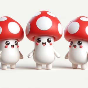 Delightful Mushroom Character 3D Model