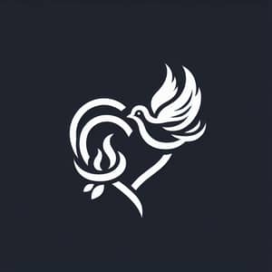 Sophisticated Heart and Dove Logo Design
