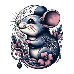 Feminine Mouse Illustration | Women's Accessory Design