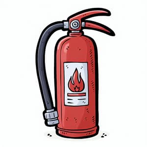 Cartoon Fire Extinguisher Illustration