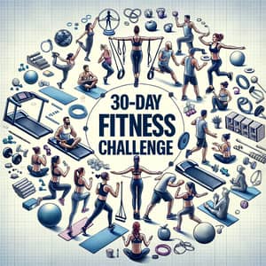 30-Day Fitness Challenge: Cardio, Strength Training, Yoga & More