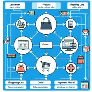 Online Shopping System ERD: Customers, Products, Orders