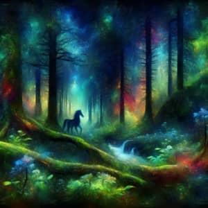 Mystical Forest with Hidden Creature | Ethereal Nature Fantasy