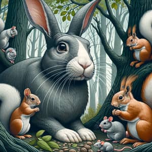 Wise Rabbit in Forest: Interacting with Squirrels and Mice