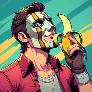 Handsome Jack eating banana illustration | Borderlands fan art