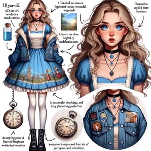 Alice Evergreen - Modern Wonderland Explorer with Magical Accessories