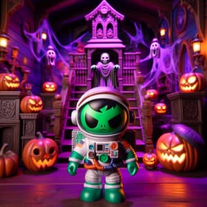 Astronaut Toy in Halloween Haunted House