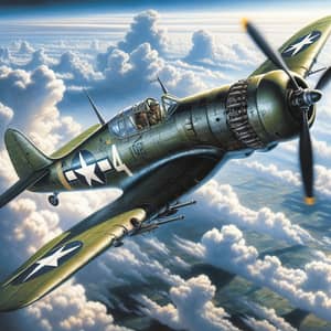 World War II Allied Fighter Plane Soaring Through Skies