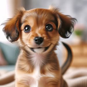 Adorable Puppy with Dreamy Expression | Happy Tail Wagging