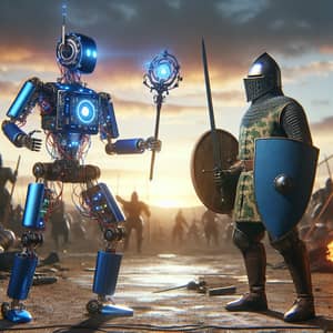 Epic Battle between Autonomous Robot and Medieval Knight