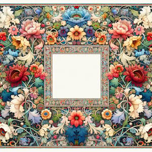 William Morris Inspired Floral Border Designs | Vibrant Colors & Details