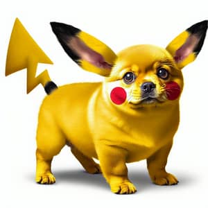 Cute Electric-Type Dog Inspired by Popular Animated Series
