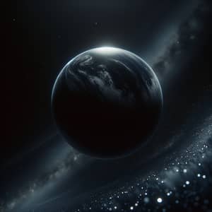 Black Space Planet - Mystical Sphere in Infinite Universe