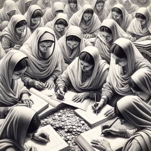 Diverse Women Land Commissioners Sketch in Khyber Pakhtunkhwa, Pakistan