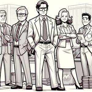Cartoon Style Office Characters | Dunder Mifflin Scene