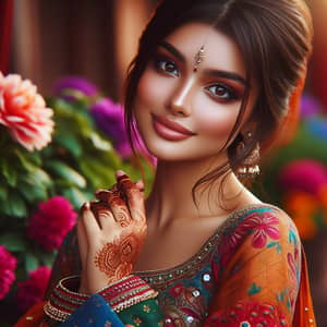 South Asian Girl in Traditional Indian Attire - Cultural Beauty