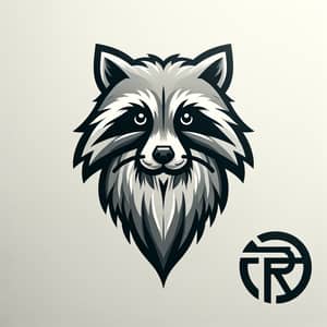 Animated Raccoon with Beard | Gun Logo Character Design