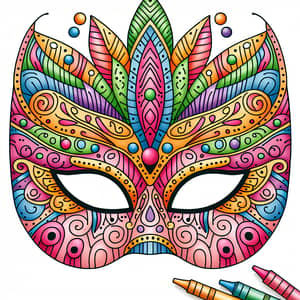 Colorful Carnival Mask for Creative Kids | Symmetrical Design