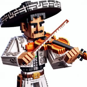 PlayStation 1 Mariachi Character with Violin | Animated Hispanic Musician