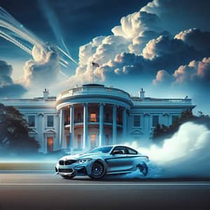 Luxury BMW Drifting at White House | Exhilarating Scene