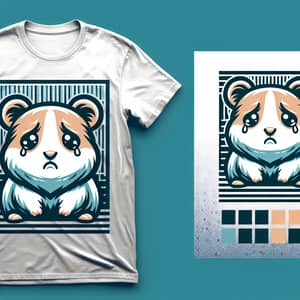 Vector Sad Hamster Print T-shirt Design