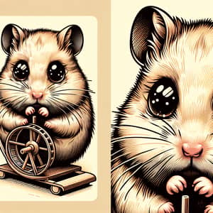 Vector Illustration of Sad Hamster | Empathetic Digital Art