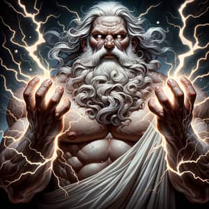 Zeus - Ancient Greek God of Thunder and Lightning Artwork