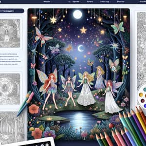 Fantastical Fairy Coloring Pages | Interactive Coloring for Teens