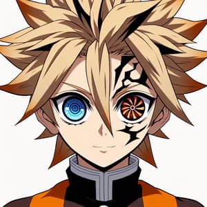 Fictional Anime Character with Unique Sharingan Eye
