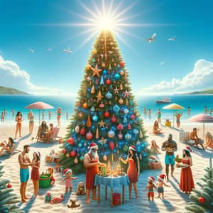 Summer Christmas Celebrations: Beach Tree & Festive Fun