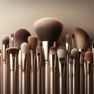 Professional Makeup Brushes in Neutral Colors | Diverse Sizes & Shapes