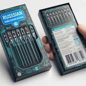 Futuristic Russian Hand-Sewing Needles Package Design