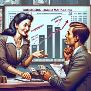 Commission-Based Marketing: Engaging Sales Negotiation Scene