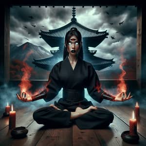 Powerful Levitating Japanese-American Woman: Deity of Destruction