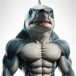 Anthropomorphic Shark Portrait - Enigmatic and Threatening Character