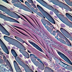 Cross-Striated Muscle Cell Microscopic View