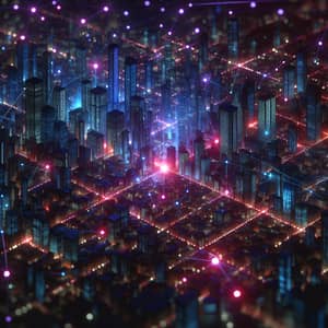 Digital City Dark Web Vibes | Neon-Lit Urban Matrix
