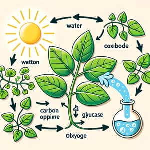 Detailed Diagram of Photosynthesis Process | Plant Sunlight Absorption