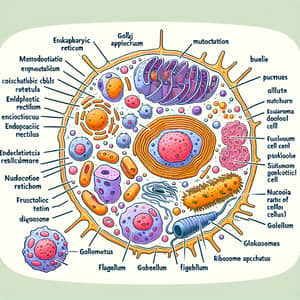 Eukaryotic and Prokaryotic Cell Parts Comparison | Educational Image