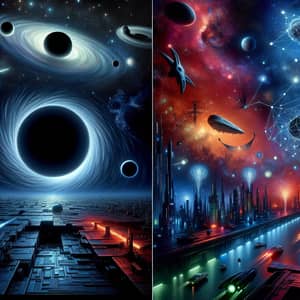 Black Hole Power and Sci-Fi World Fusion | Futuristic Visuals